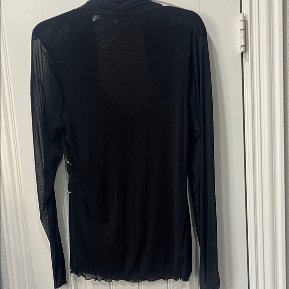 Max Studio Black Ruched Top - Picture 12 of 14